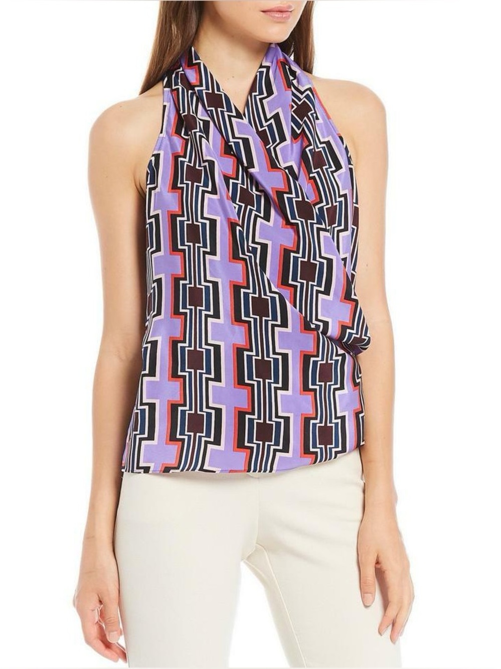 Trina Turk Viognier Geometric Halter Camisole